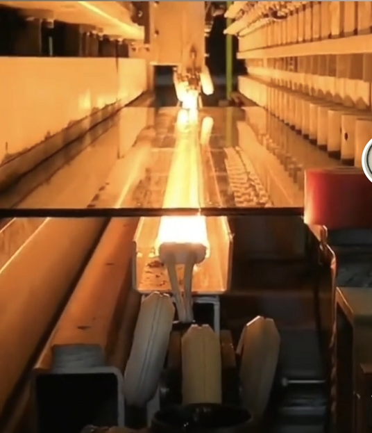 Glass bending furnace temperature