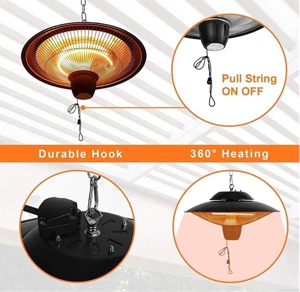 Recessed infrared ceiling heater